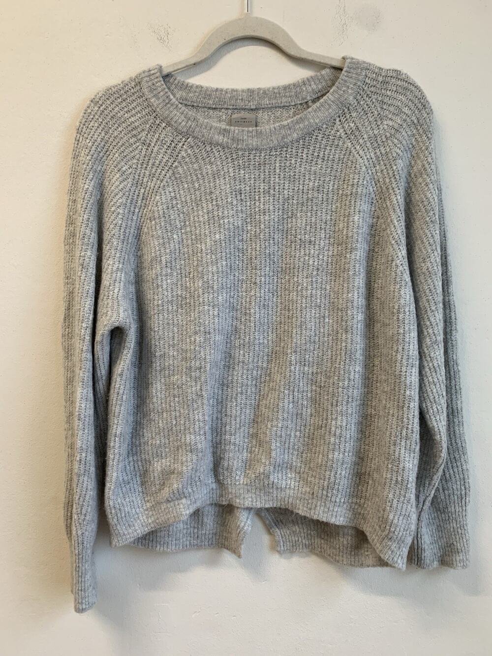 Zara Kids Girl Knit Sweater Winter Crew Neck Long Sleeve Gray Size 13-14 Y